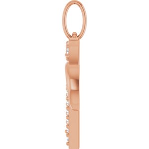 14K Rose Gold 1/6 CTW Natural Diamond Infinity-Inspired Heart Pendant