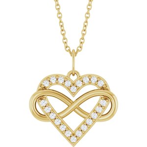 Infinity-Inspired Heart Necklace or Pendant