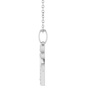 14K White Gold 1/6 CTW Natural Diamond Infinity-Inspired Heart 16-18" Necklace
