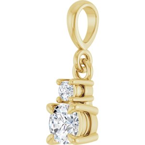 14K Yellow Gold .03 CTW Natural Diamond Pendant