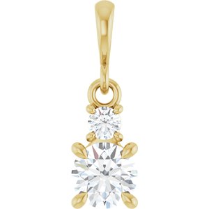 14K Yellow Gold .06 CTW Natural Diamond Pendant