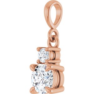 14K Rose Gold .06 CTW Natural Diamond Pendant