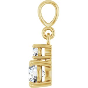 14K Yellow Gold .06 CTW Natural Diamond Pendant