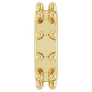 14K Yellow Gold 2 mm Round Cabochon Spacer Charm/Pendant Mounting – image 2