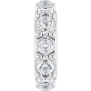 Platinum 2 mm Round Cabochon Spacer Charm/Pendant Mounting