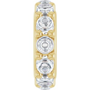 14K Yellow Gold 2 mm Round Cabochon Spacer Charm/Pendant Mounting