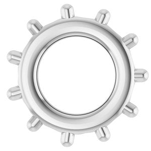 Sterling Silver 2 mm Round Cabochon Spacer Charm/Pendant Mounting – image 6
