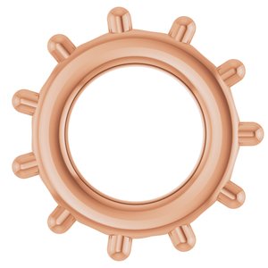 14K Rose Gold 2 mm Round Cabochon Spacer Charm/Pendant Mounting – image 6