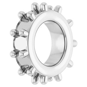 Platinum 2 mm Round Cabochon Spacer Charm/Pendant Mounting – image 4