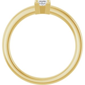 14K Yellow Gold Natural White Sapphire Family Stackable Ring