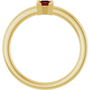 14K Yellow Gold Natural Mozambique Garnet Family Stackable Ring