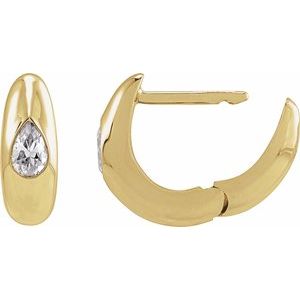 14K Yellow Gold 1/3 CTW Lab-Grown Diamond 11.3 mm Hoop Earrings – image 3