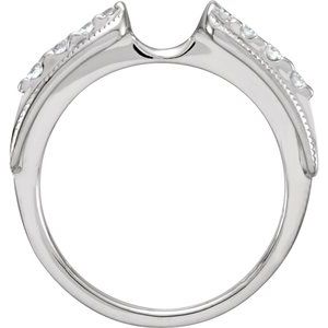 14K White 1/4 CTW Natural Diamond Enhancer Ring