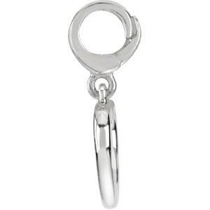 14K White Gold Heart Charm/Pendant – image 2