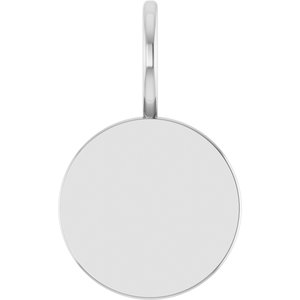 Sterling Silver Engravable Disc Charm/Pendant