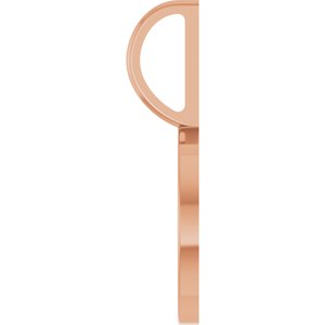 14K Rose Gold Engravable Disc Charm/Pendant – image 3