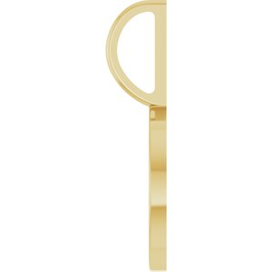 14K Yellow Gold Engravable Disc Charm/Pendant – image 3