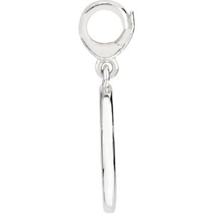 14K White Gold Heart Lock Charm/Pendant – image 2