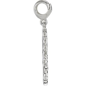 14K White Gold Sun Charm/Pendant – image 2