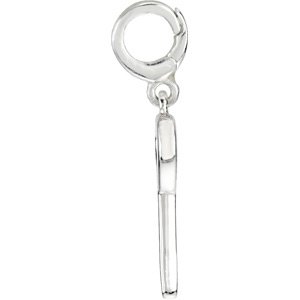 14K White Gold Key Charm/Pendant – image 2