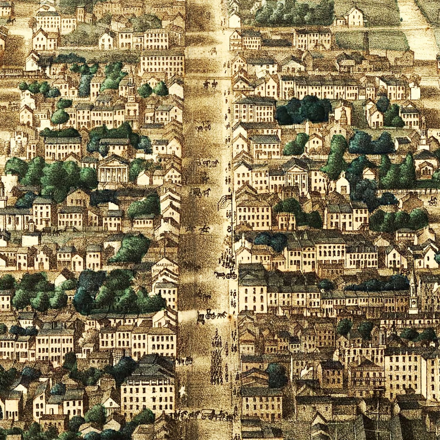 Vintage Map of Alexandria, Virginia 1863