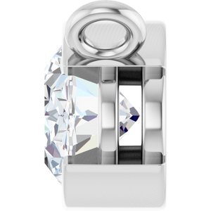 14K White Gold 7/8 CT Lab-Grown Diamond Necklace Center