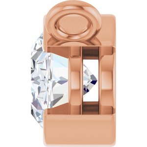 14K Rose Gold 7/8 CT Lab-Grown Diamond Necklace Center