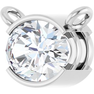 Platinum 7/8 CT Lab-Grown Diamond Necklace Center