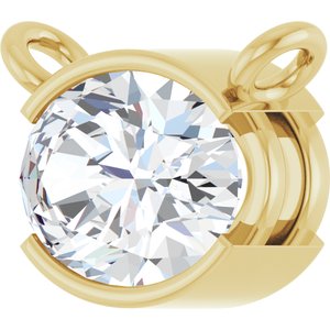14K Yellow Gold 7/8 CT Lab-Grown Diamond Necklace Center
