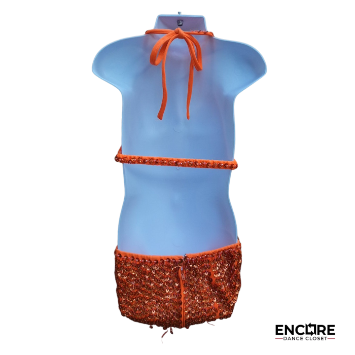 Fiery Tangerine Cutout Jazz Costume