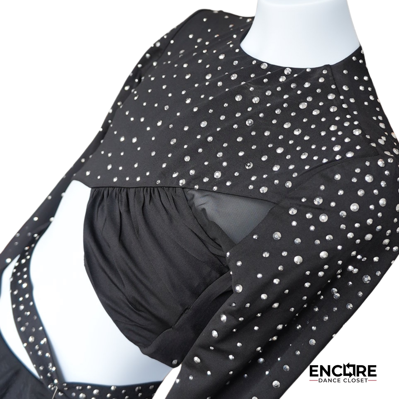 Glimmering Black Mesh Layered Pant and Top