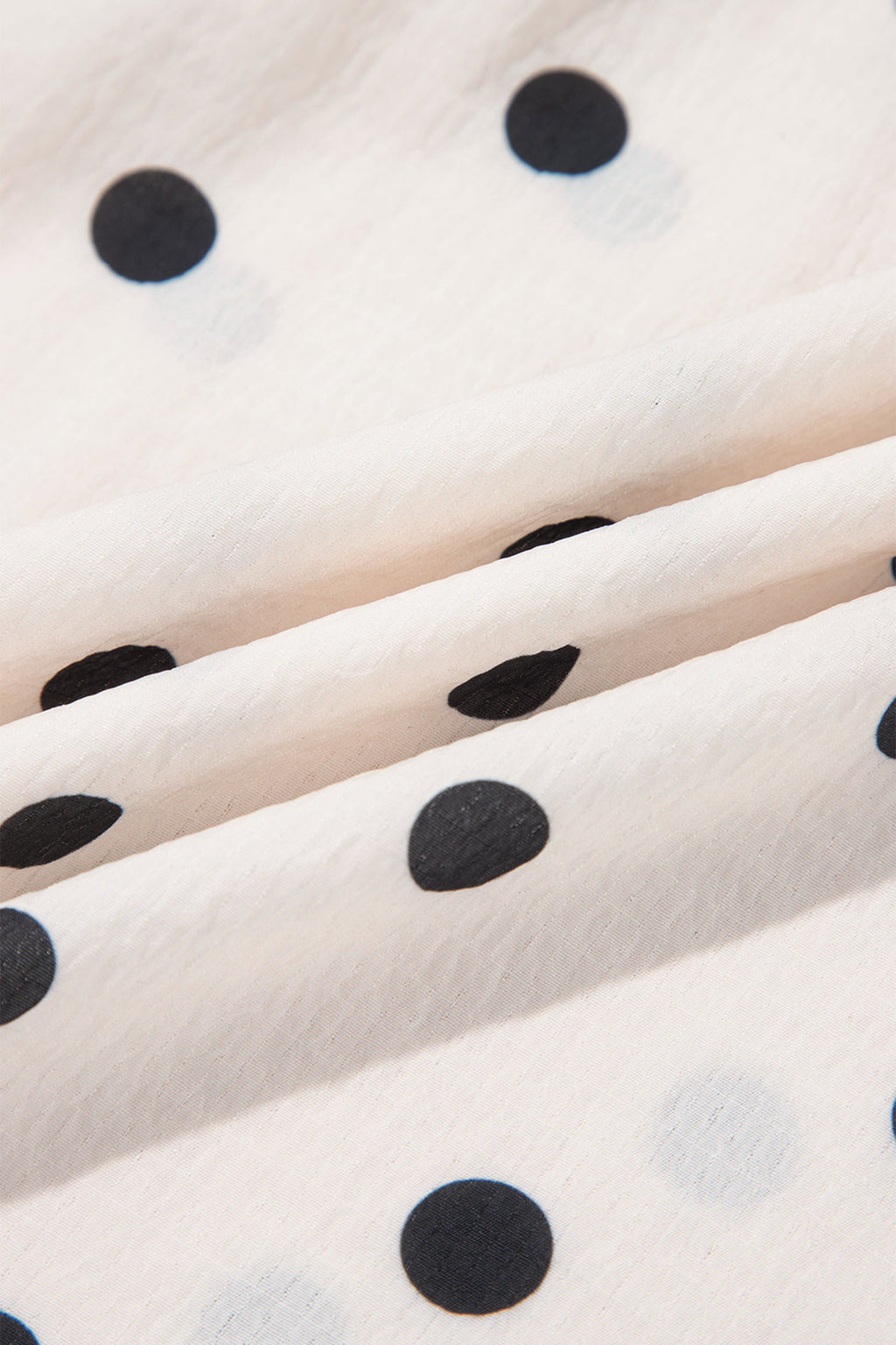 Polka Dot Ruffle Side Slit Maxi Skirt