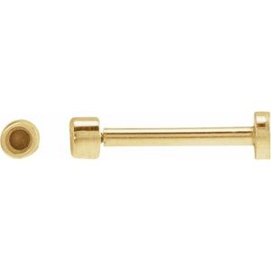 14K Yellow Gold 1.5 mm Round Bezel-Set Stud Earring Mounting