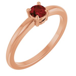 14K Rose Gold Natural Mozambique Garnet Ring