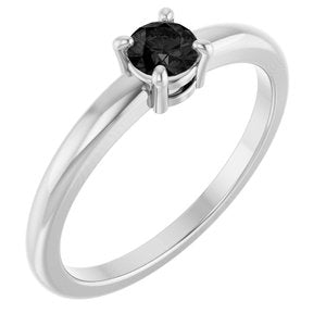Sterling Silver Natural Black Onyx Ring