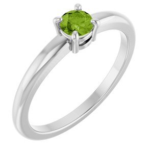Sterling Silver Natural Peridot Ring