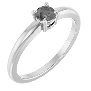 Sterling Silver Natural Gray Spinel Ring