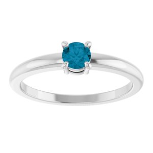 Sterling Silver Natural London Blue Topaz Ring