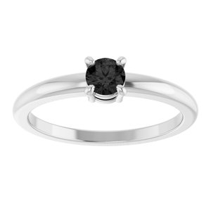 Sterling Silver Natural Black Onyx Ring