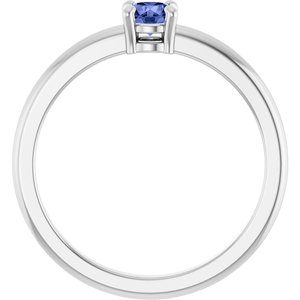 Sterling Silver Natural Tanzanite Ring