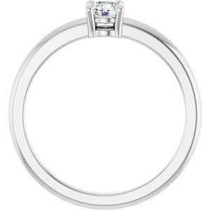 Sterling Silver Natural White Sapphire Ring