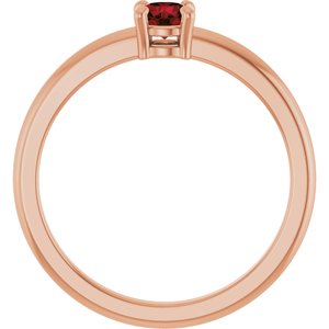 14K Rose Gold Natural Mozambique Garnet Ring
