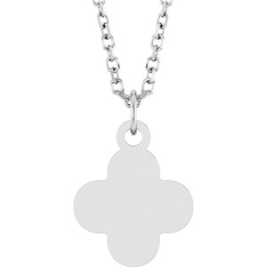 Engravable Clover Necklace or Pendant