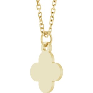 Engravable Clover Necklace or Pendant