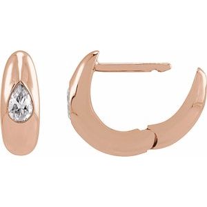 14K Rose Gold 1/3 CTW Lab-Grown Diamond 11.3 mm Hoop Earrings – image 3