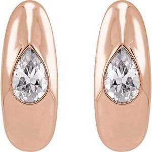 14K Rose Gold 1/3 CTW Lab-Grown Diamond 11.3 mm Hoop Earrings