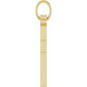 14K Yellow Gold .02 CT Natural Diamond Cross Pendant