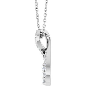 Platinum 1/4 CTW Natural Diamond 16-18" Necklace