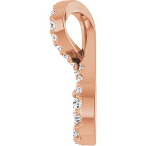 14K Rose Gold 1/6 CTW Natural Diamond Freeform Pendant