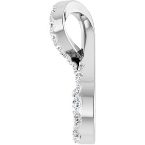 14K White Gold 1/6 CTW Lab-Grown Diamond Freeform Pendant